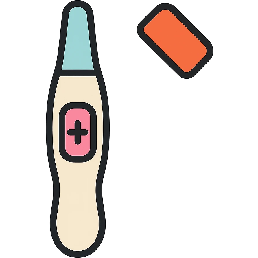 pregnancy test, with cap off, modern style emoji
