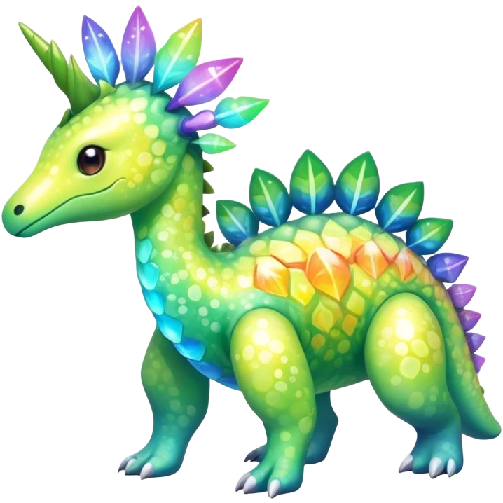 Shiny Exotic Cute Nebulae Sparkly Meganium-Aurorus-Amaura-Hybrid-Creature with pattern-markings emoji