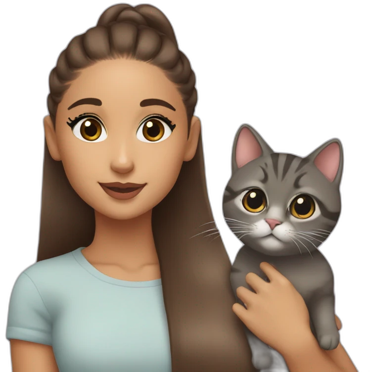 Ariana grande avec un chat emoji