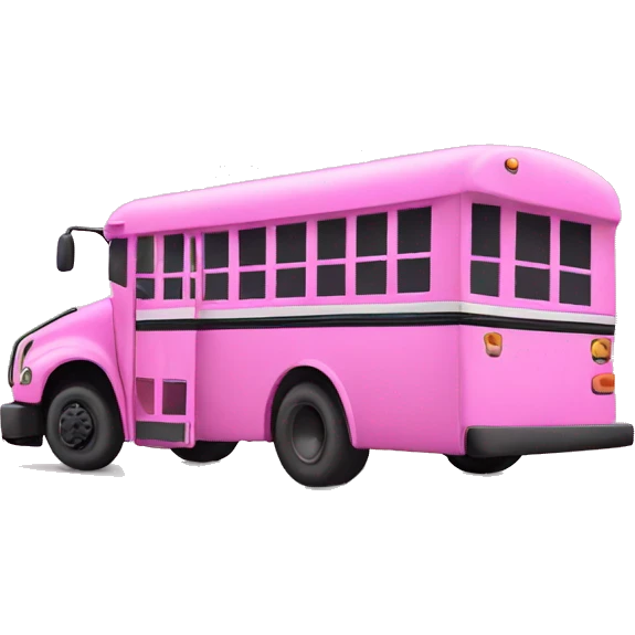 School bus pink emoji