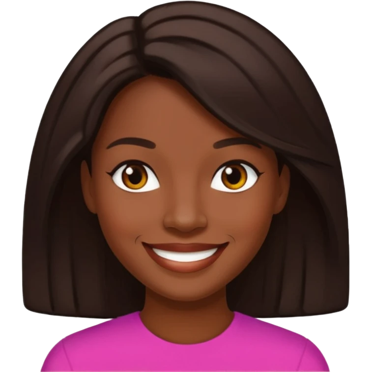 Dawn Richards with dark brown hair, medium dark skin emoji