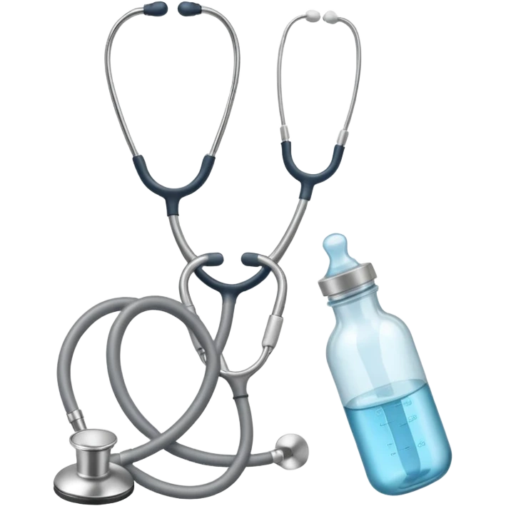 stethescope, baby bottle emoji
