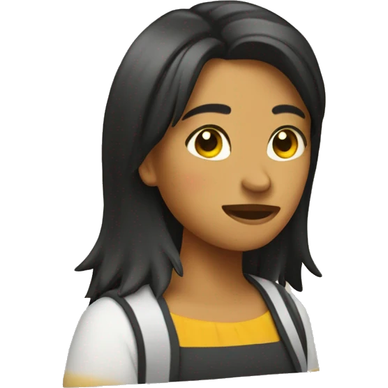 Chica tejiendo emoji