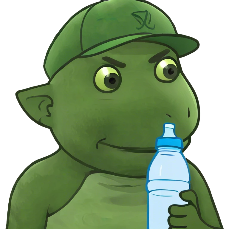 Black man holding a water bottle  emoji