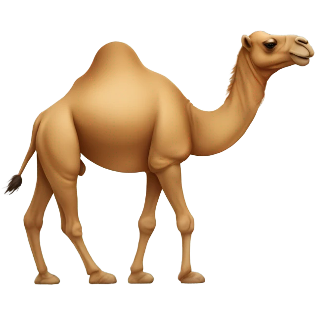 A camel riding a toe  emoji