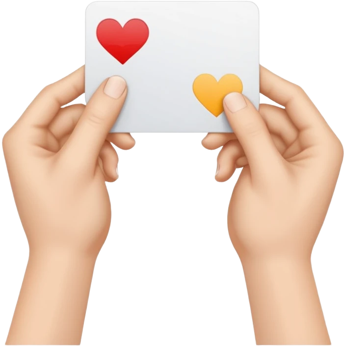 two hands exchanging a card, no text emoji