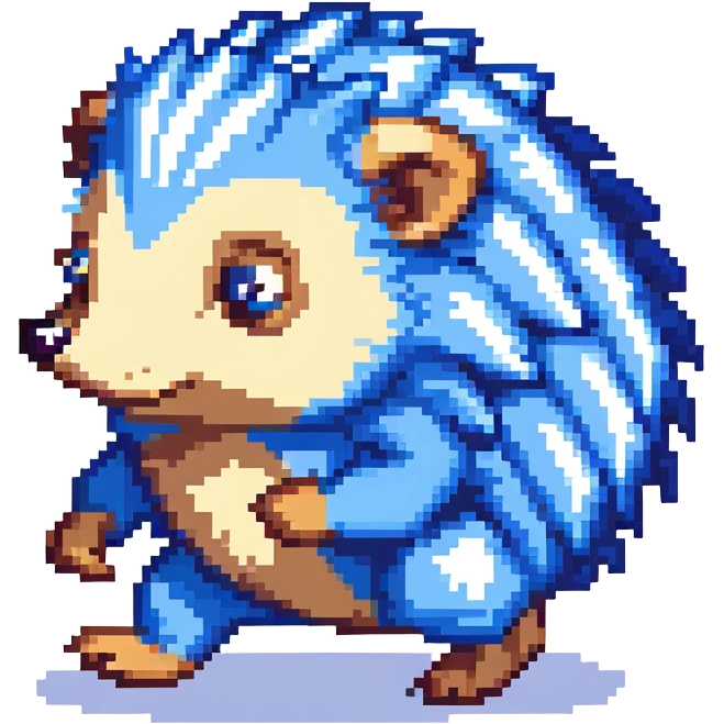 scene of a blue spiky hedgehog running fast through a vibrant landscape with checkerboard hills, floating gold rings, and blurred background, energetic and adventurous emoji