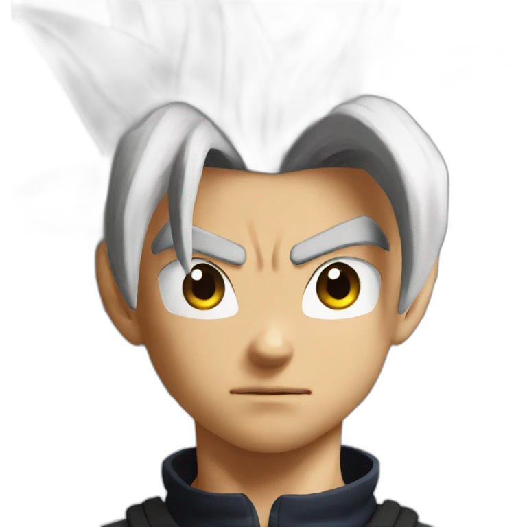 serious goku in black emoji