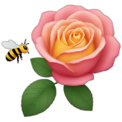 rose+bee emoji