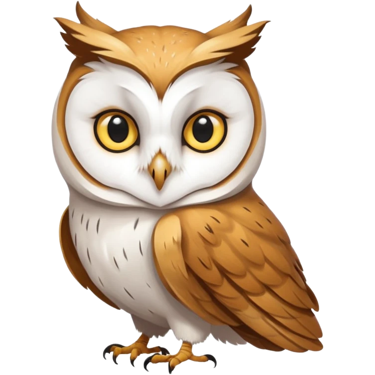 Barn owl body with cat head (meowl) emoji
