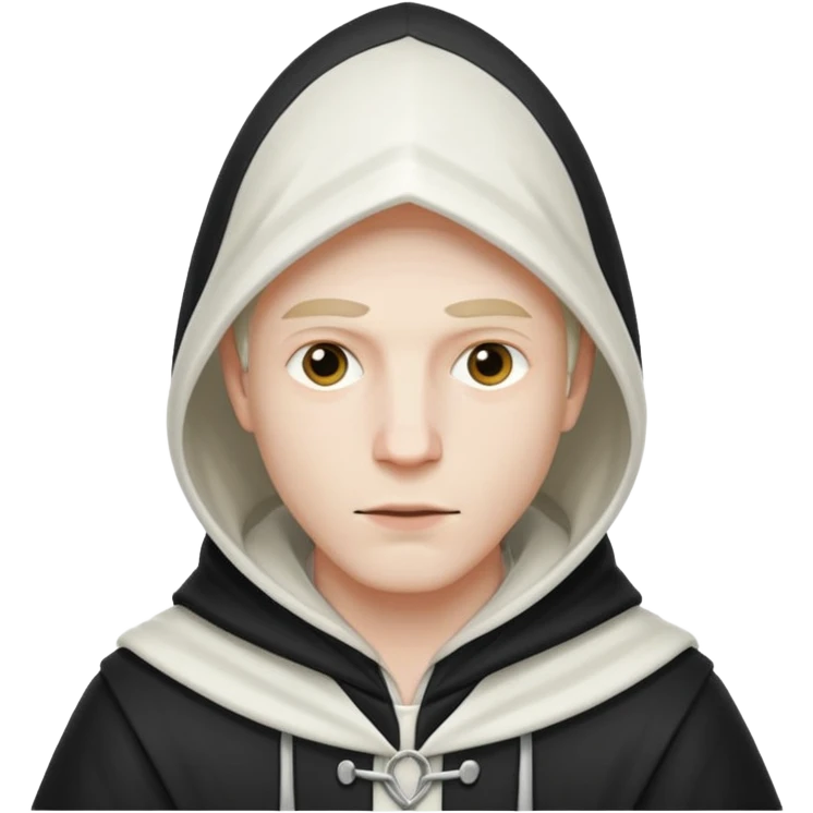 Guy wearing white pointed hood emoji