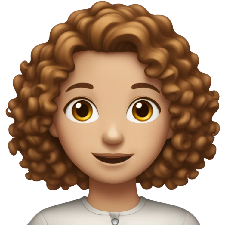 Happy birthday white girl brown curly hair  emoji