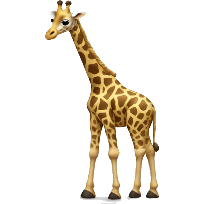 Giraffe standing in front of eiffle tower  emoji