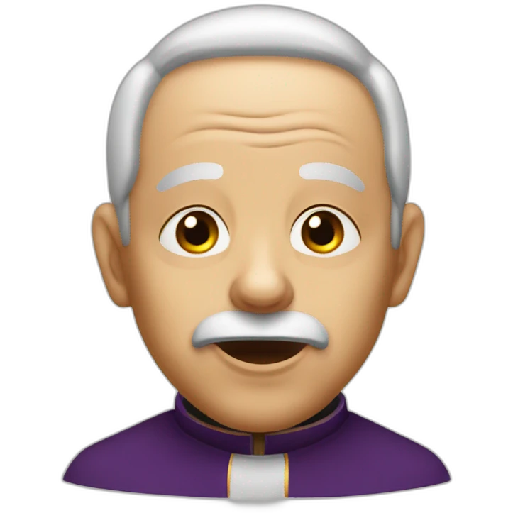 Old priest licking lips emoji