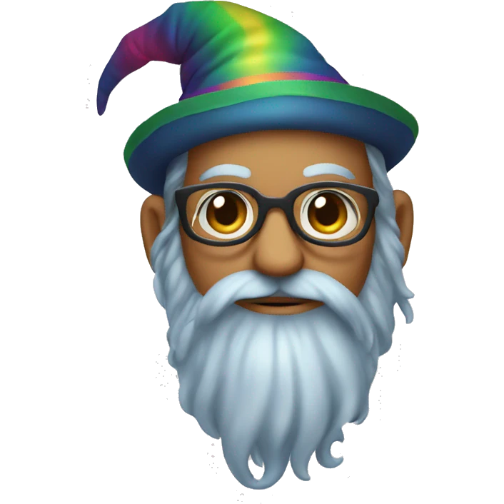 Rainbow wizard emoji