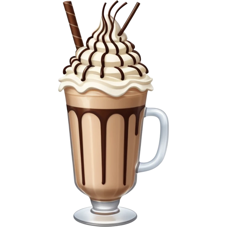 milkshake with msache emoji