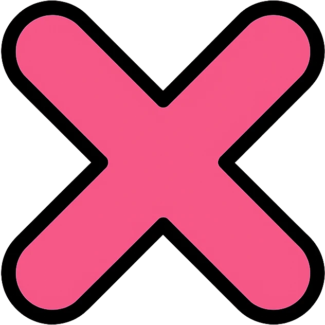 pink x icon variation 3 emoji