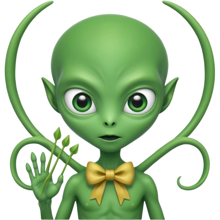 alien hold bow emoji