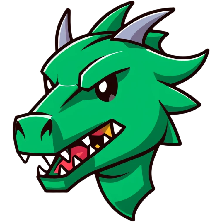 Minecraft black dragon head emoji