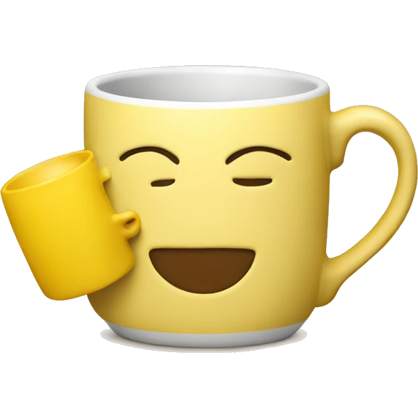 Mug with yellow vichy emoji