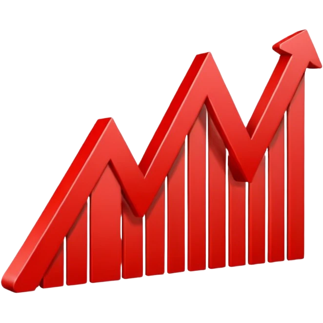 down going red graph stats emoji