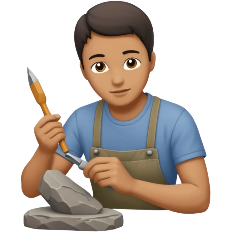 Sculptor on working on sculptor emoji
