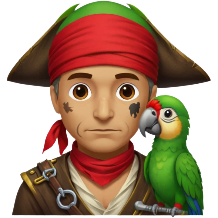 pirate and parrot emoji