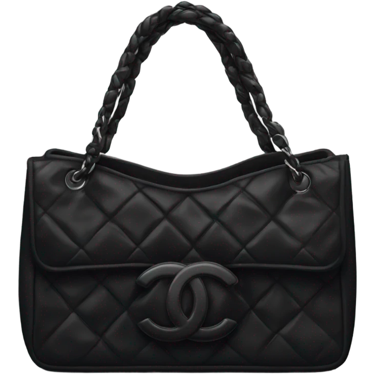 black Chanel bag emoji