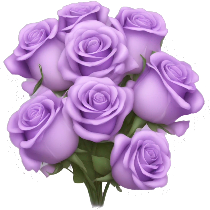 Bouquet of light purple roses ￼ emoji