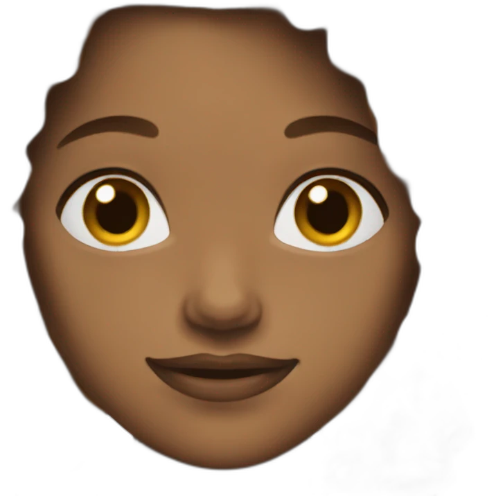 make it brown hair emoji