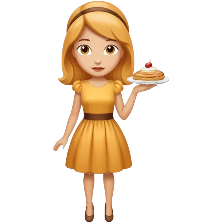 Create a Fusion of Butterscotch éclair snd female woman sre combine into new object emoji