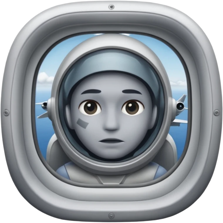 Como el 4 però la cara en la paret de l'antera del avions i el cuerpo gris emoji