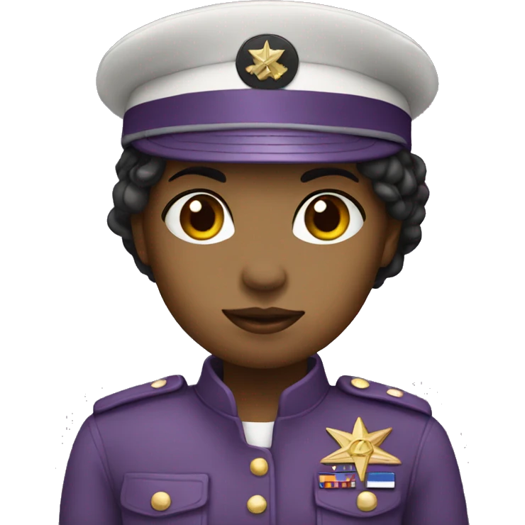 girl in military purple emoji