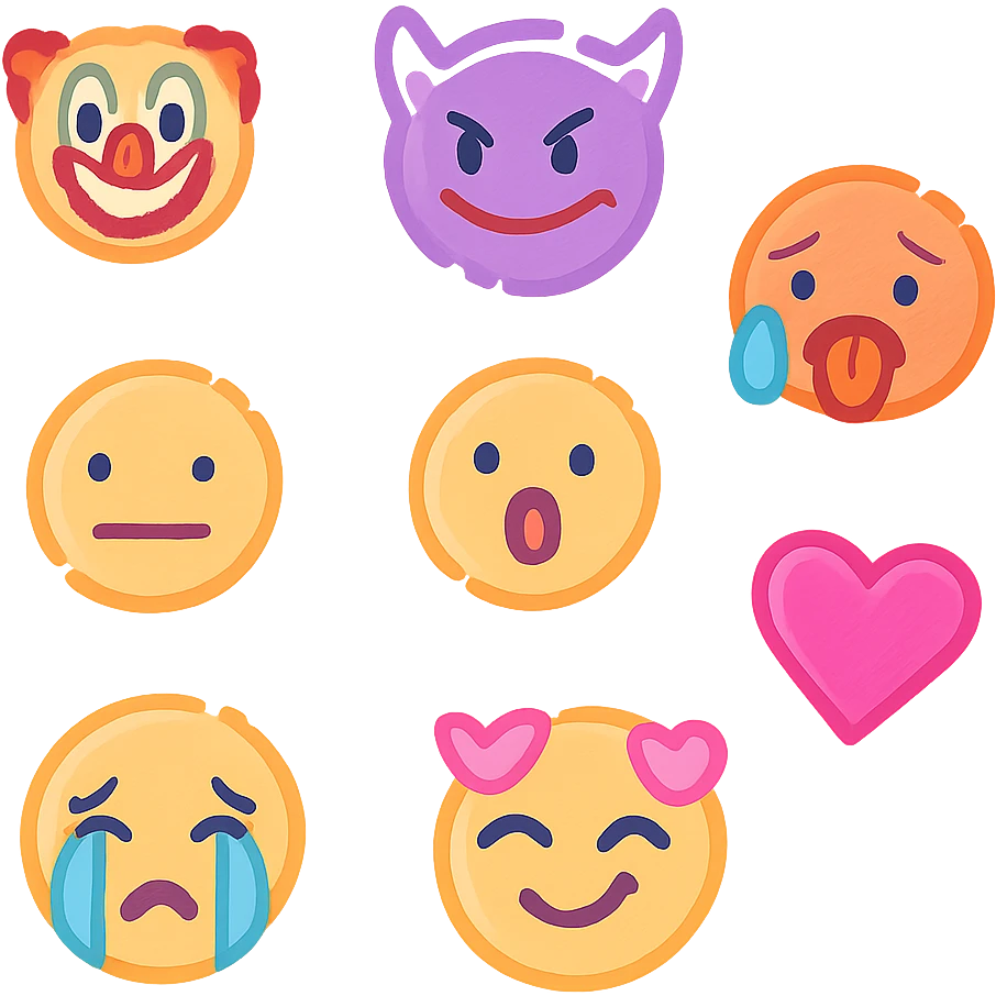 Hot pink color heart emoji