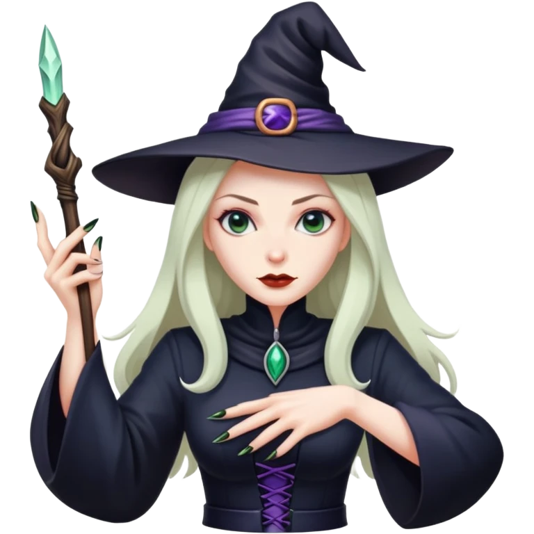 Witch with long nails emoji