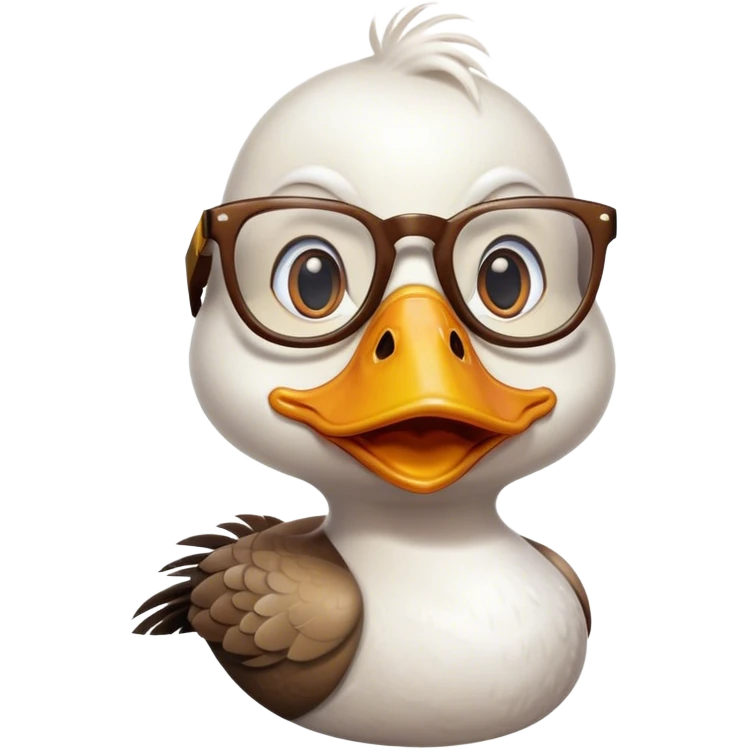 Duck with glasses  emoji