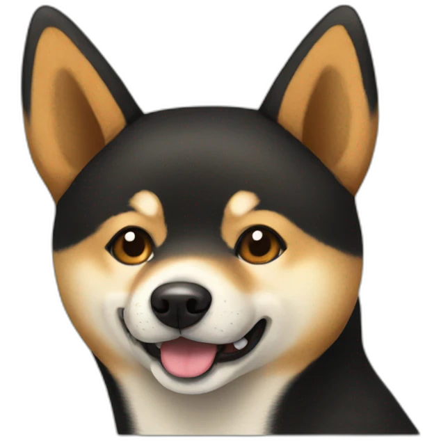 shiba inu black and tan emoji