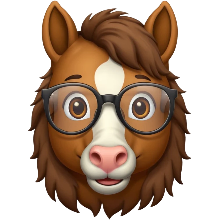 retrohorse with glasses emoji