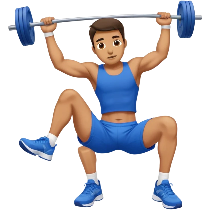 side-view of guy in blue shorts doing decline crunches emoji