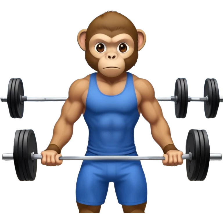 Monkey on a gym  emoji
