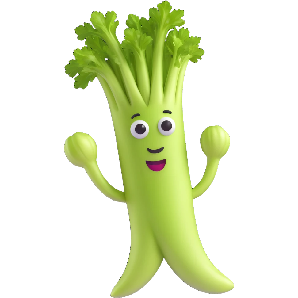 anthropomorphic celery emoji