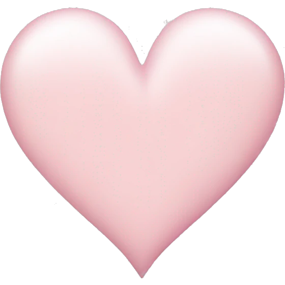 Light soft pink heart emoji