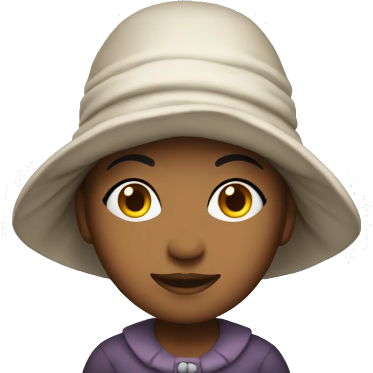 women in a bonnet emoji