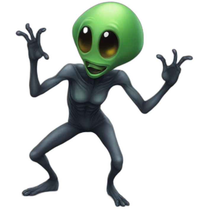 Alien twerking emoji