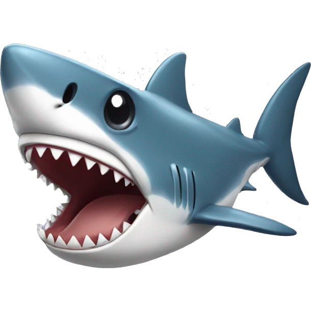 A shark wearing a bikini emoji