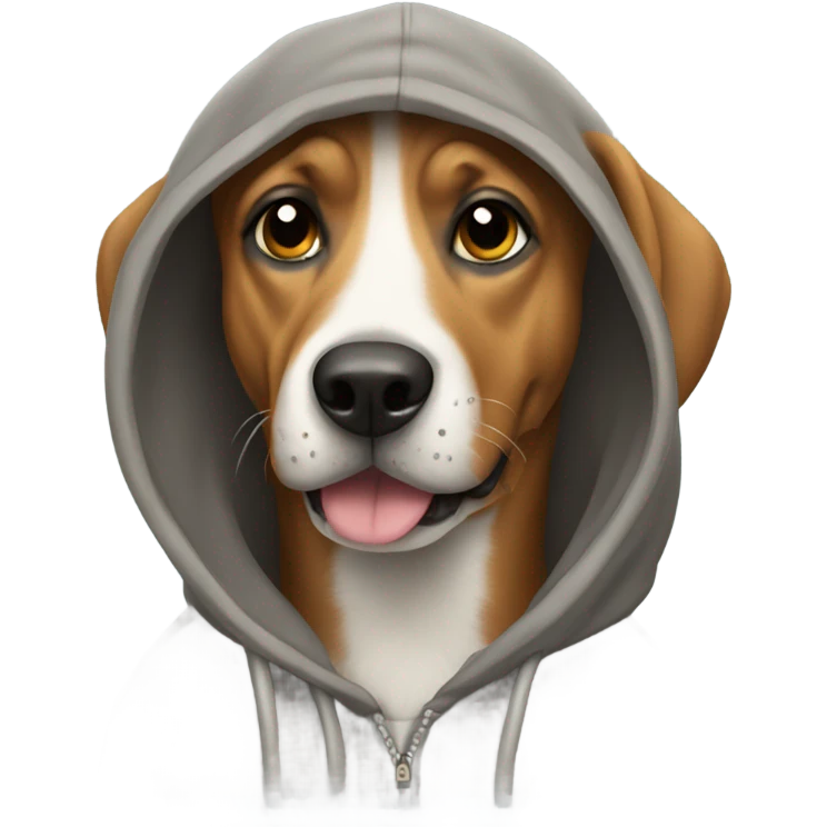Dog wearing hoddie  emoji