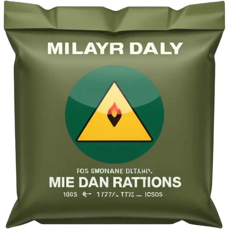 military daily dry rations green color emoji