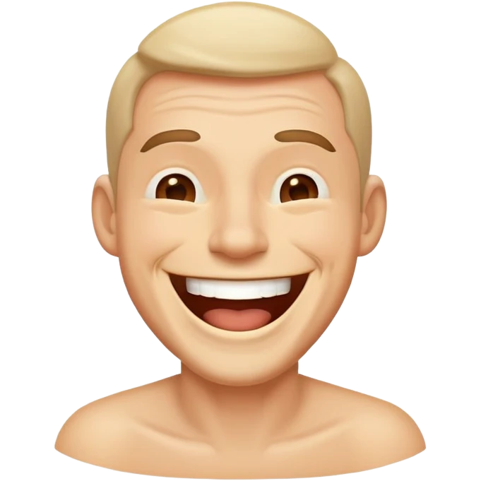 cara de hombre riendose emoji
