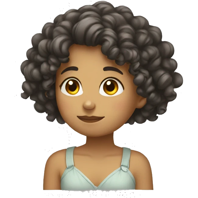 girl curly bowing deeply emoji