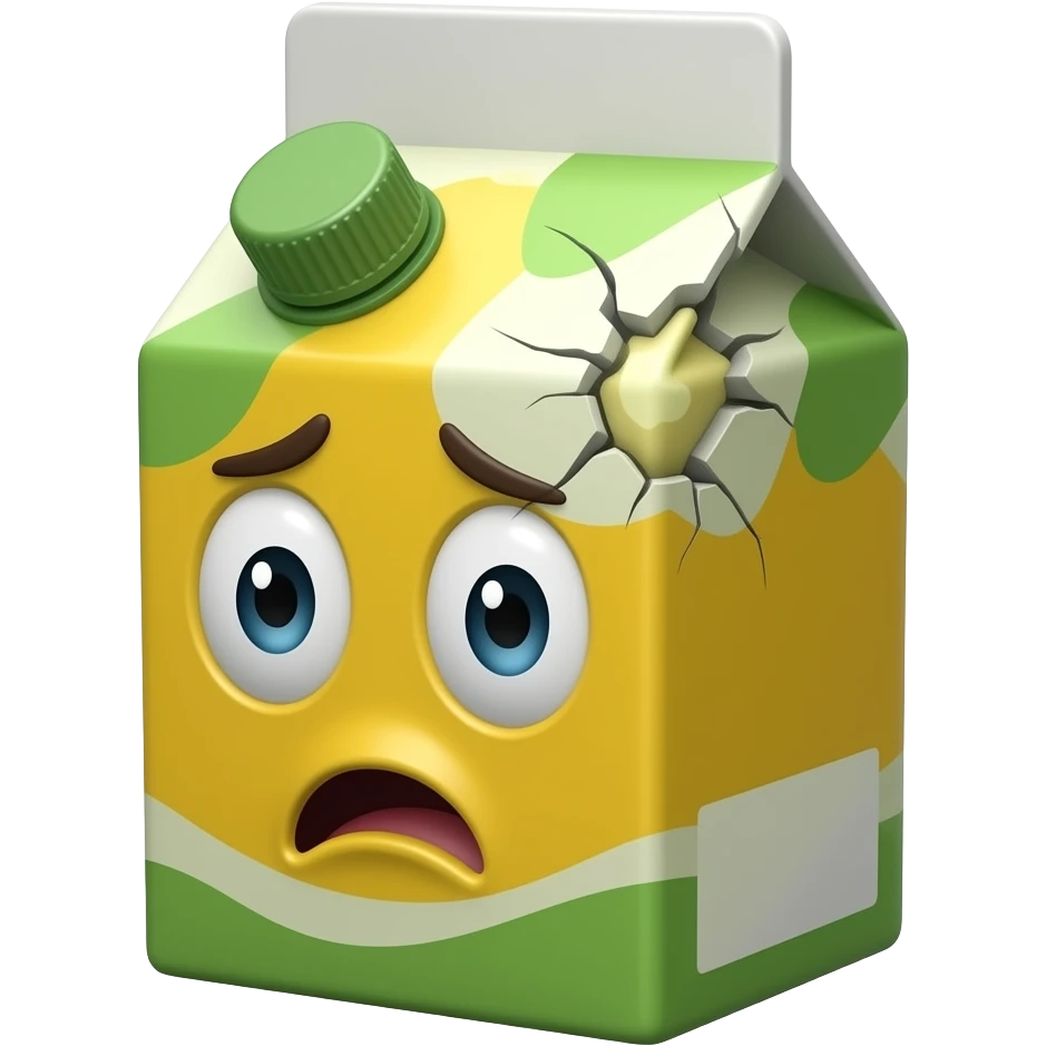 Suspicious looking juice box emoji